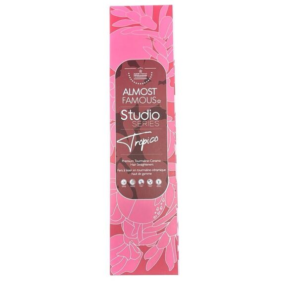 Almost Famous Studio Series Tropico Hair Straightener Hibiscus Pink NIB main image 5